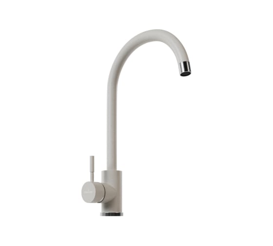 Смеситель для кухни MIXLINE ML-GS15 картридж 35 мм, 331 белый, высокий излив 550693