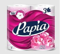 Туалетная бумага PAPIA SECRET GARDEN 3 слоя, 4 рулона 1015031388
