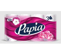 Туалетная бумага PAPIA Таинственный сад 3 слоя, 8 рулонов 1015031411 1015031411 1015031485