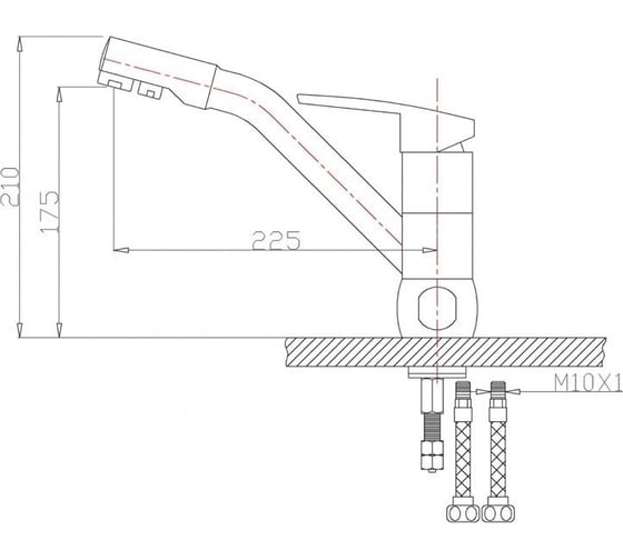 Смеситель ZorG Sanitary сатин ZR 400 KF-12 SATIN