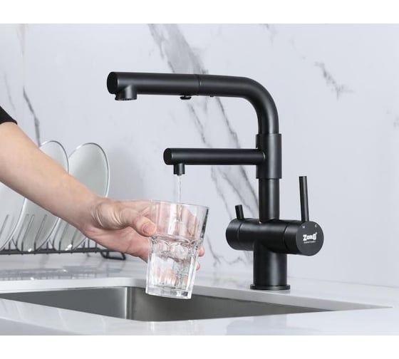 Смеситель ZorG Inox SZR-3216 GRAFIT