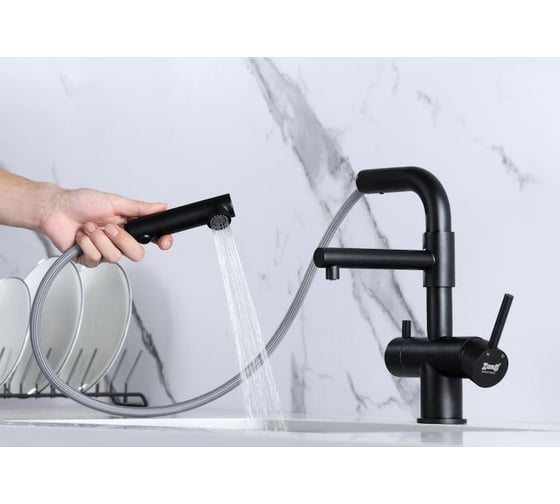 Смеситель ZorG Inox SZR-3216 GRAFIT