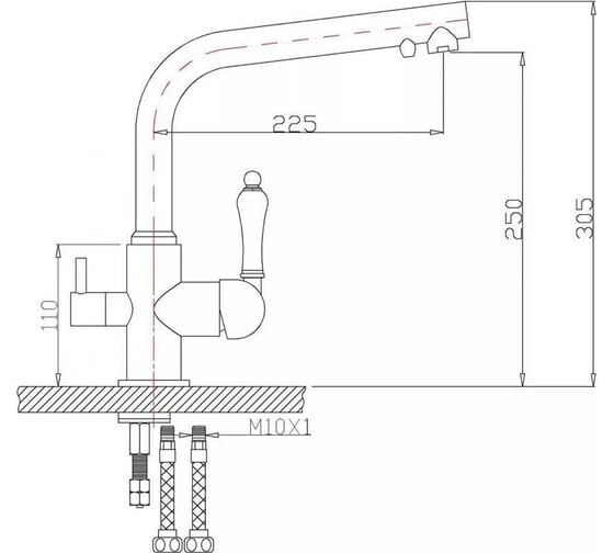 Смеситель ZorG Sanitary бронза ZR 313 YF-33 BR