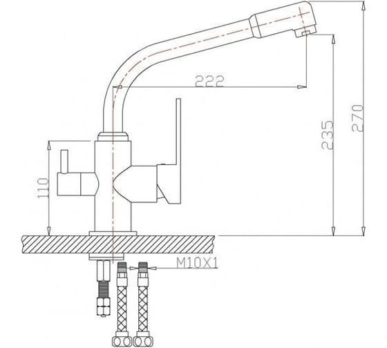 Смеситель ZorG Sanitary хром ZR 319 YF-33