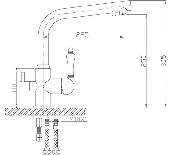 Смеситель ZorG Sanitary никель ZR 313 YF-33 NICKEL