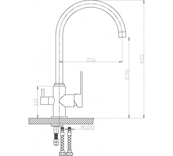 Смеситель ZorG Sanitary хром ZR 317 YF-33