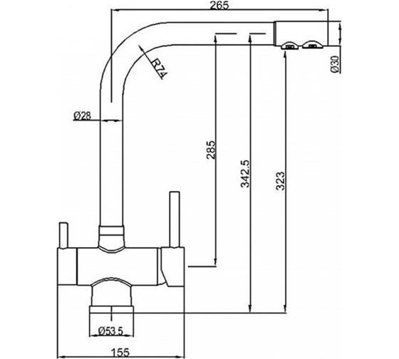 Смеситель ZorG Sanitary бронза ZR 348 YF BR