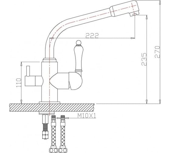 Смеситель ZorG Sanitary бронза ZR 319 YF-33 BR