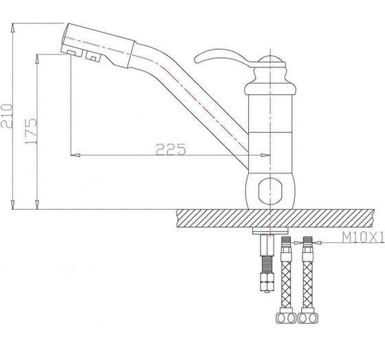 Смеситель ZorG Sanitary бронза ZR 400 KF-47-BR