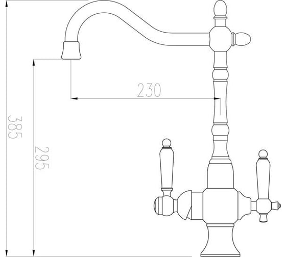 Смеситель ZorG Sanitary бронза ZR 336 YF-50 BR