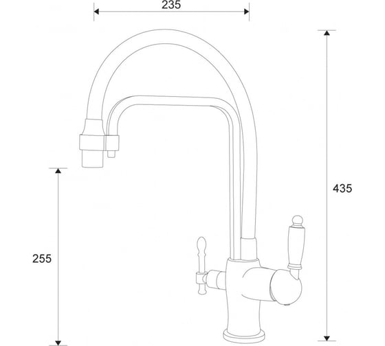 Смеситель ZorG Sanitary хром ZR 342-6 YF