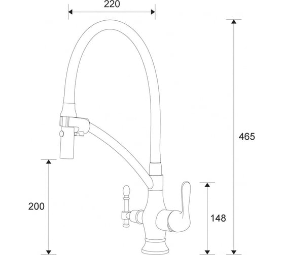 Смеситель ZorG Sanitary хром ZR 347-6 YF