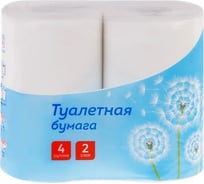 Туалетная бумага OfficeClean 2-слойная, 4 шт., 37,5м/рул.,тиснение, белая 325788