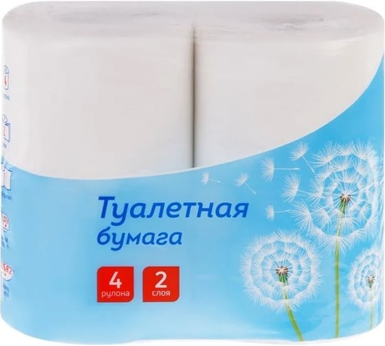 Туалетная бумага OfficeClean 2-слойная, 4 шт., 37,5м/рул.,тиснение, белая 325788