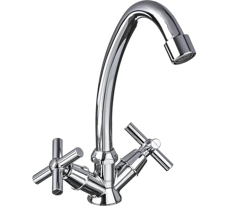 Смеситель для кухни СоюзКран поворотный излив 20см, керам. кран-буксы 1/2 SK01-T217 566-057