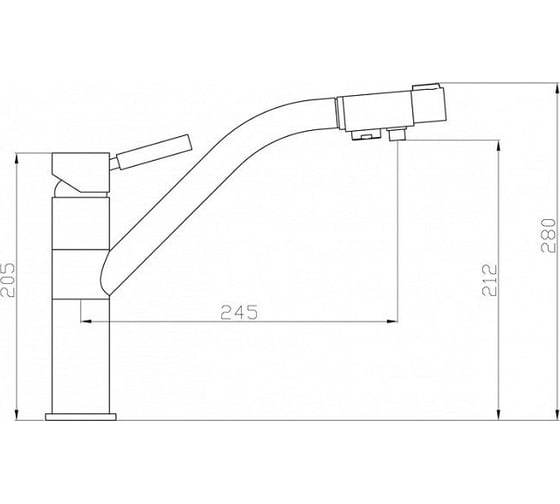 Смеситель ZorG Sanitary хром ZR 401 KF