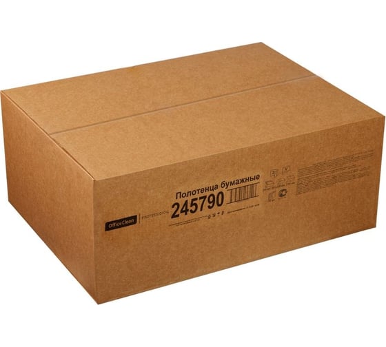 Бумажные полотенца OfficeClean professional лист \v-сл\ \h3\, 1-слойные, 250л/пач., 21x21,6, тиснение, белые 245790/С