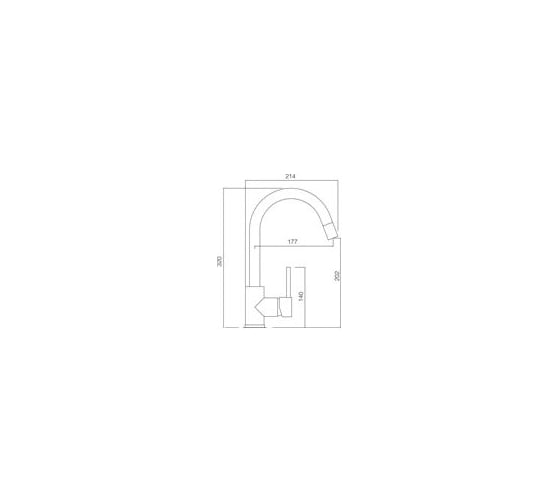 Смеситель для кухни TOPZERO матовый хром WIX 203 STCR
