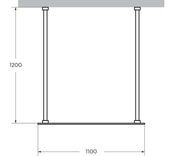 Душевая перегородка Cezares LIBERTA-L-2-110-120-C-NERO