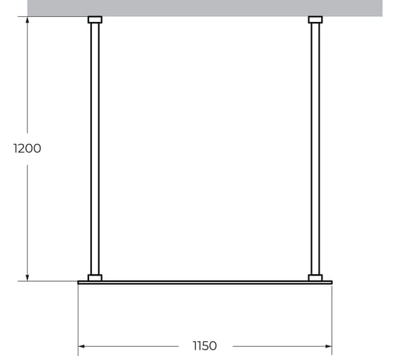 Душевая перегородка Cezares LIBERTA-L-2-115-120-C-Cr
