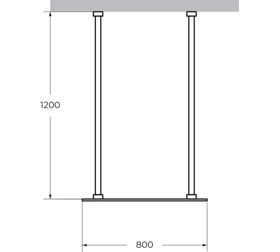 Душевая перегородка Cezares LIBERTA-L-2-80-120-C-NERO