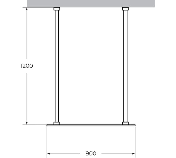Душевая перегородка Cezares LIBERTA-L-2-90-120-GR-Cr