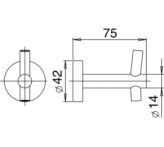 Крючок Mamoli Chrome  677B001