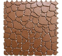 Антискользящее дренажное покрытие ПластФактор SENSOR AQUA STONE 10x340x340 мм, 6 шт., RAL 8025 4630027112743