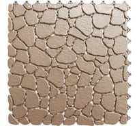 Антискользящий модульный коврик для ванной ПластФактор Aqua Stone набор из 6 модулей, цвет бежевый 4630027112736