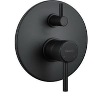 Встраиваемый смеситель для душа Giulini G Futuro с переключателем, на 3 потребителя черный матовый F6513-3NO