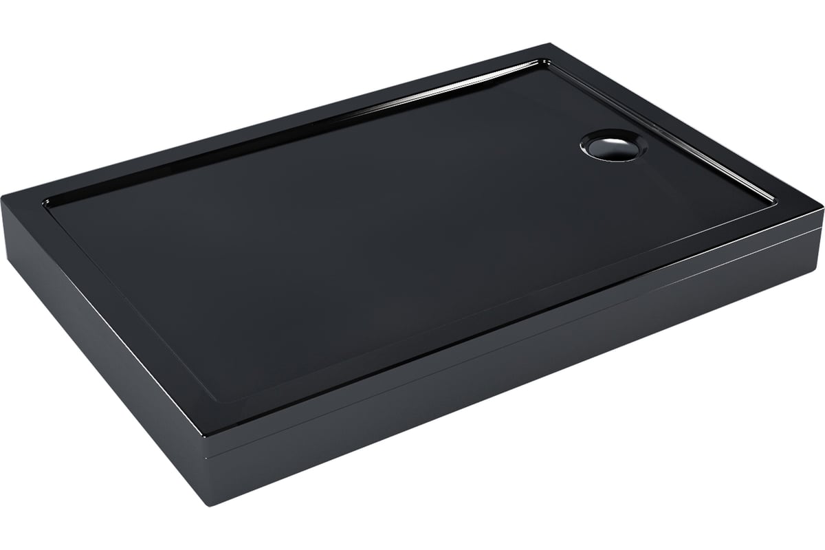 Акриловый душевой поддон МетаКам Universal PRO BLACK N 1200х800 ...