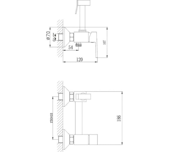 Гигиенический душ с смесителем Haiba HB5513-7 00288871