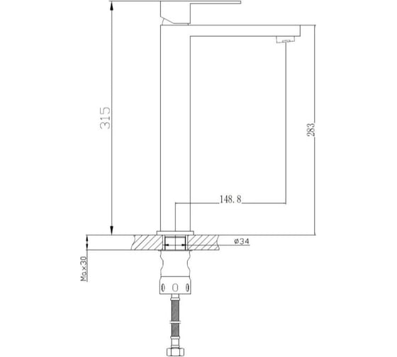 Смеситель для раковины Haiba черный HB11803-7 00304645