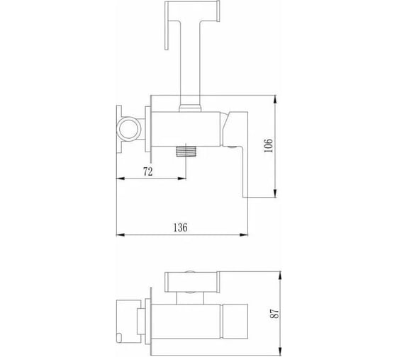 Гигиенический душ с смесителем Haiba HB5511-4 00288865