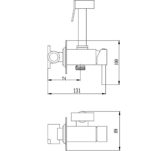 Гигиенический душ с смесителем Haiba HB5512-7 00288869