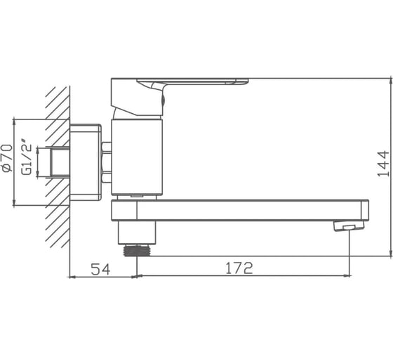 Смеситель для ванны Haiba HB60617 00302782