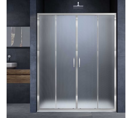 Душевая дверь VINCEA Alpha 1700, хром, стекло текстурное VDS-3AL2170MT