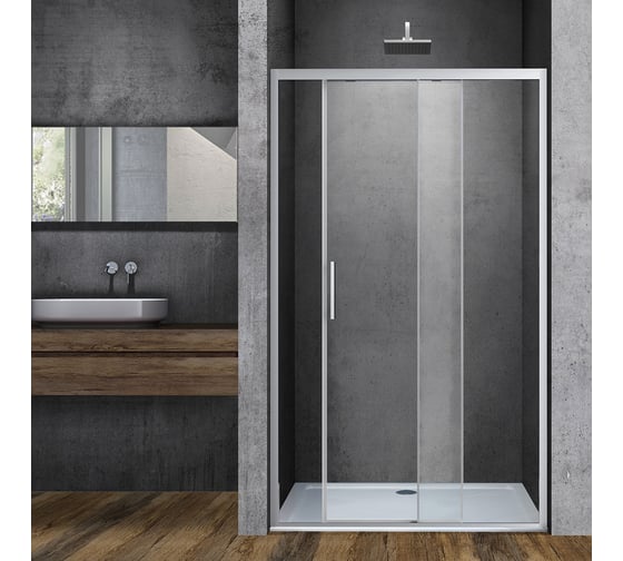 Душевая дверь VINCEA Soft 1600, хром, стекло прозрачное VDS-3SO160CL 1