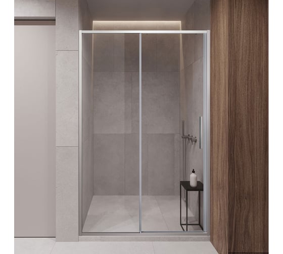 Душевая дверь VINCEA Slim-U 1300, хром, стекло прозрачное VDS-2SU130CL 1