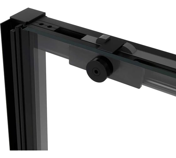 Душевая дверь VINCEA Slim Soft 1200, черный, стекло прозрачное VDS-1SS120CLB