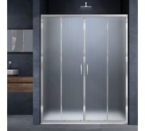 Душевая дверь VINCEA Alpha 1600, хром, стекло текстурное VDS-3AL2160MT