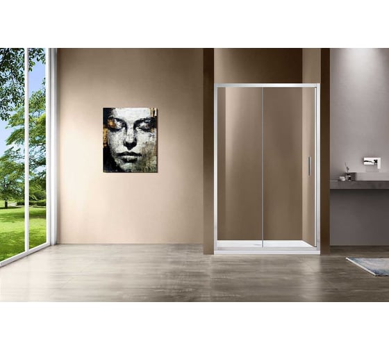 Душевая дверь VINCEA Garda 1450, хром, стекло прозрачное VDS-1G145CL
