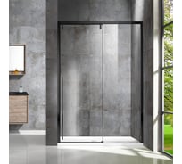 Душевая дверь VINCEA Lugano 1400, черный, стекло прозрачное VDS-1L140CLB-1