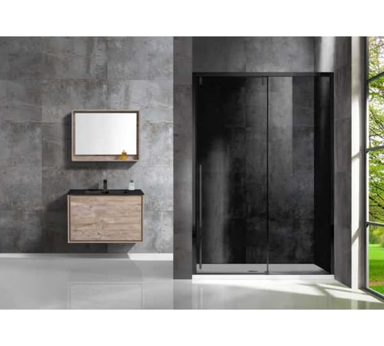 Душевая дверь VINCEA Lugano 1200, черный, стекло тонированное VDS-1L120CGB-1