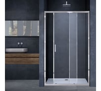Душевая дверь VINCEA Alpha 1400, хром, стекло прозрачное VDS-3AL140CL