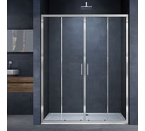 Душевая дверь VINCEA Alpha 1600, хром, стекло прозрачное VDS-3AL2160CL