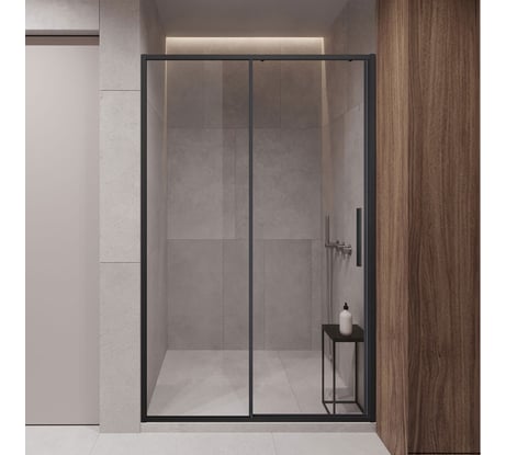 Душевая дверь VINCEA Slim-U 1200, м.черный, стекло прозрачное VDS-2SU120CLB