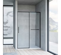 Душевая дверь VINCEA Slim Soft 1300, черный, стекло прозрачное VDS-1SS130CLB