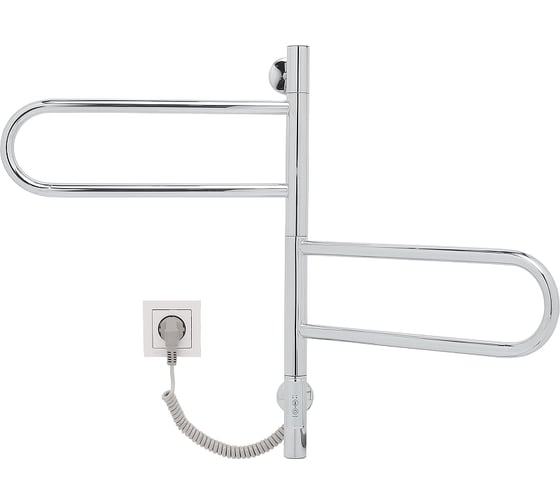 Электрический полотенцесушитель VINCEA 44x60, хром, таймер VTD-1R1CE