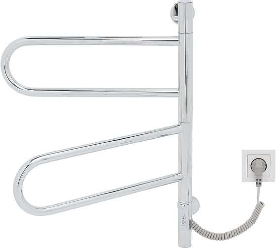 Электрический полотенцесушитель VINCEA 44x60, хром, таймер VTD-1R1CE